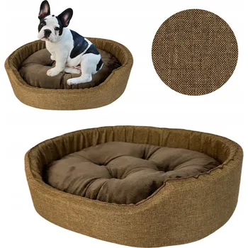 Pelíšek pro psa Šiška pro psy pelíšek hnědý 57 cm x 48 cm