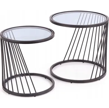 Konferenční stolek Stolek Halmar kulatý 42 x 42 x 45 cm černý