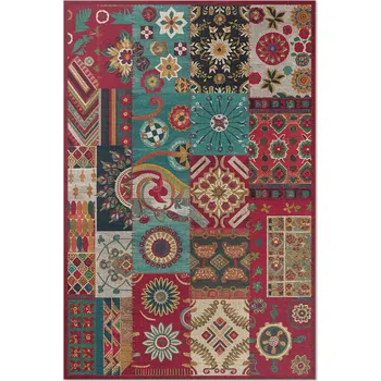 Koberec Vinylový Koberec Barevný potisk patchworkový vzor v perském stylu 140x210 cm