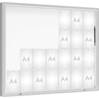 Informační tabulka Venkovní vitrína model 2000, 28 x A4, plexi, elox + doprava zdarma
