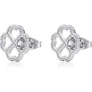 Náušnice S'Agapõ Ocelové náušnice Čtyřlístek Lucky Light SKT51 + 2 měsíce na vrácení zboží
