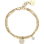 S'Agapõ Dvojitý pozlacený náramek s přívěsky květina Aurora SAR47 + 2 měsíce na vrácení zboží