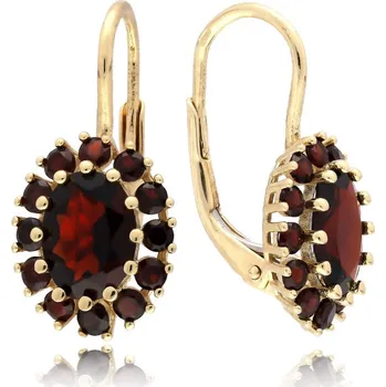 Náušnice Náušnice ze žlutého zlata GRANÁT