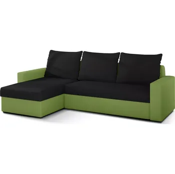 Sedací souprava Rohová rozkládací sedací souprava LIVIO 237 cm Alova 04/Alova 42 černá univerzální