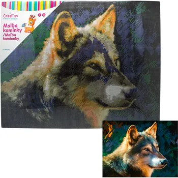 omalovánky Diamantové malování - Vlk 40 x 50 cm