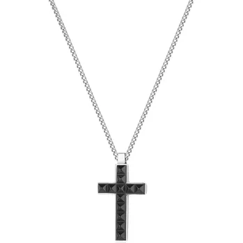 Náhrdelník S'Agapõ Pánský náhrdelník z oceli Kříž Proud SPD06 + 2 měsíce na vrácení zboží