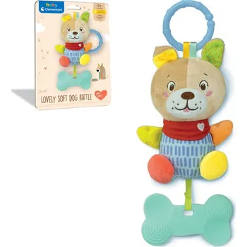 Baby Clementoni - Plyšové chrastítko PEJSEK