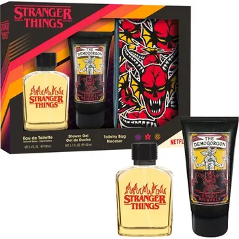 Kosmetická sada STRANGER THINGS Dárkový set EDT 100 ml + sprchový gel 150 ml + toaletní taška