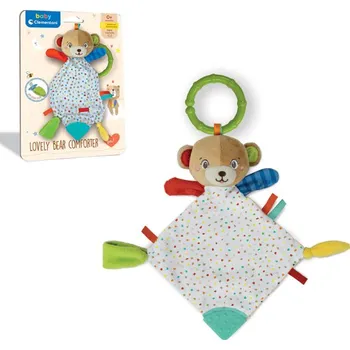 Baby Clementoni - Plyšová dečka s kousátkem MEDVÍDEK