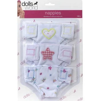 Panenka Dolls World - Plenky 3 ks pro panenky do 46 cm