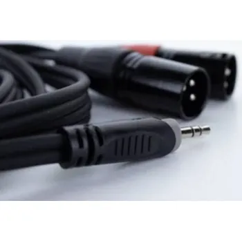 Kabel Cordial EY 1 WMM XLR Y adaptér [1x jack zástrčka 3,5 mm - 2x XLR zástrčka 3pólová]