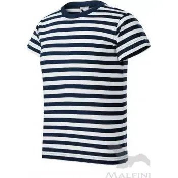 MALFINI Tričko dětské SAILOR 805, krátký rukáv, barva námořní modrá (bílý proužek) 02, vel. 10 let