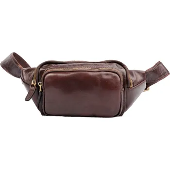 Ledvinka Giglio leather kožená ledvinka 1202 hnědá