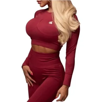 Booty BASIC ACTIVE WINE crop-top - M + Sleva 3 % pro registrované