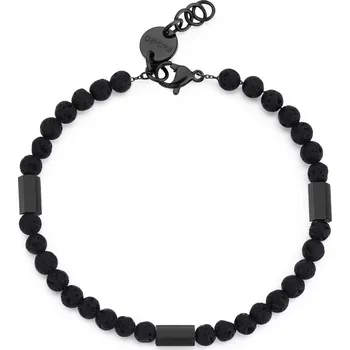 Náramek S'Agapõ Korálkový náramek s lávovým kamenem Riot SRT14 + 2 měsíce na vrácení zboží