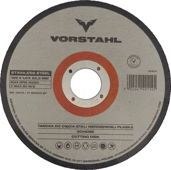 Řezný kotouč KOTOUČ NA ŘEZÁNÍ NEREZOVÉ OCELI 125 x 1.0 mm