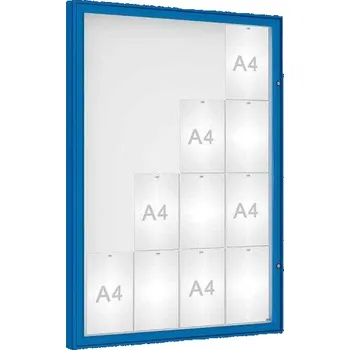 Informační tabulka Venkovní vitrína model 1000, 16 x A4, plexi, modrá + doprava zdarma