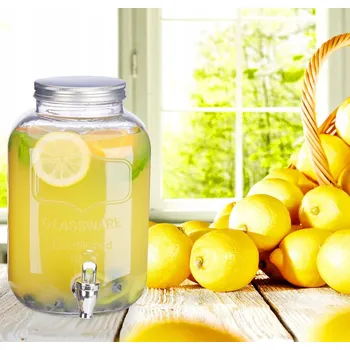 Dávkovač nápoje Zavařovací Sklenice s kohoutkem Relaxdays 10023430 průhledný 5 l