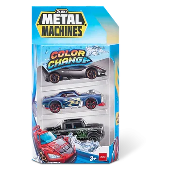 autíčko Metal Machines Sada aut 3 ks - měnící barvu