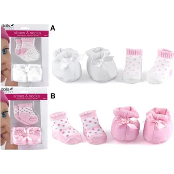 Doplněk pro panenku Dolls World - Boty a ponožky 2 druhy