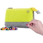 PIXIE CREW velké pouzdro ŠEDÁ/NEON ŽLUTÁ