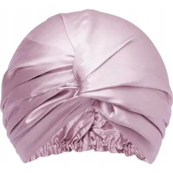 Čepice Hedvábný turban na spaní, přírodní starorůžová, opakovaně použitelný