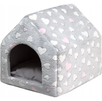 Pelíšek pro psa Plyšový domeček budka pelíšek pro malého psa, jorkšíra