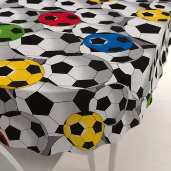 ubrus Dětský bavlněný oválný ubrus Sandra SA-580 Barevné a šedé kopačáky 50x100 cm