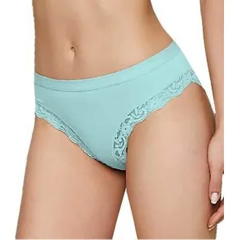 Kalhotky JADEA - bavlněné kalhotky s krajkou art. 518 - aquamarina/S