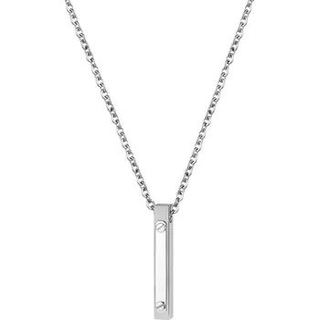 Módní doplněk S'Agapõ Minimalistický ocelový náhrdelník pro muže Proud SPD04 + 2 měsíce na vrácení zboží