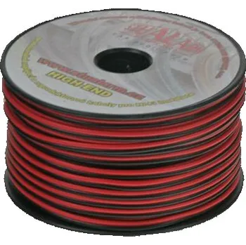 elektrický kabel Kabel 2x1 mm, černočervený, 50 m bal 31210