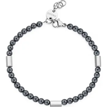 Náramek S'Agapõ Korálkový náramek s hematitem Riot SRT12 + 2 měsíce na vrácení zboží