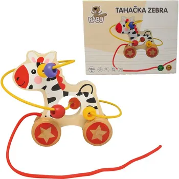 Dřevěná hračka BABU - Tahačka zebra