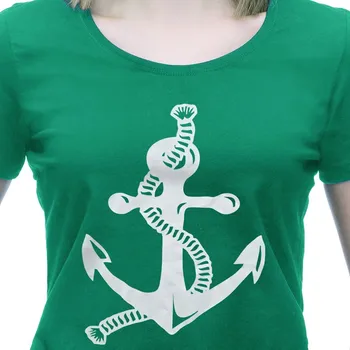 Dámské tričko Vodácké tričko Kotva dámské - velikost S, Barva Zelená