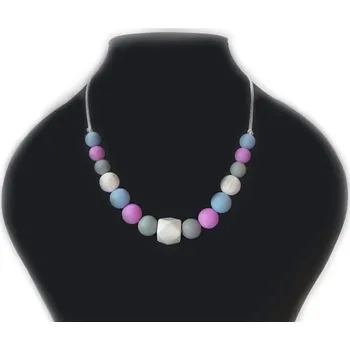 Náhrdelník KidPro - Silikonové kojící korále: Zajíček šedý