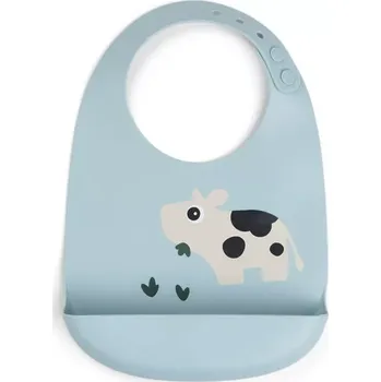 Bryndák DONE BY DEER silikonový bryndáček Dotti modrá