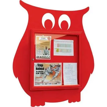 Informační tabulka Venkovní vitrína Sova 6 x A4, červená + doprava zdarma
