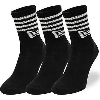 Pánské ponožky ponožky NEW ERA Stripe crew 3pack BLK velikost ponožek 35-38