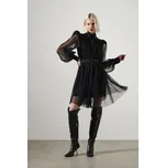 ŠATY KARL LAGERFELD MATERIAL MIX FASHION DRESS BLACK