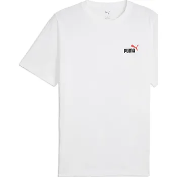 Pánské tričko Pánské Tričko s krátkým rukávem PUMA ESS 2 COLOR SMALL NO. 1 LOGO TEE 68471702 – Bílá S