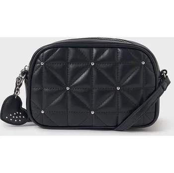 Kabelka Kabelka koženková s prošíváním černá JUNIOR Mayoral