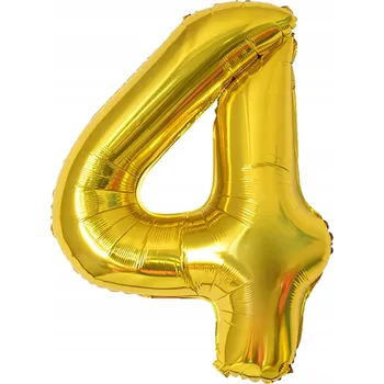 Balónek Fóliový balónek ČÍSLICE 4, 100 cm (40 palců) - narozeniny
