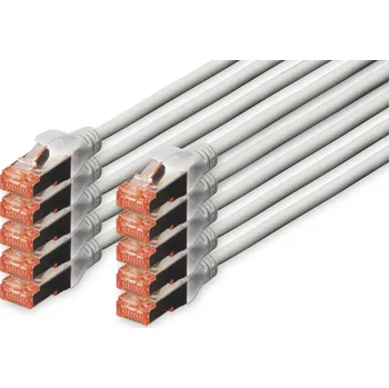 Síťový kabel Digitus DK-1644-010-10 síťový kabel Šedá 1 m Cat6 S/FTP (S-STP)