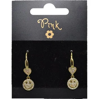 Doplněk pro panenku Pozlacené náušnice SRDCE se SMAJLÍKEM