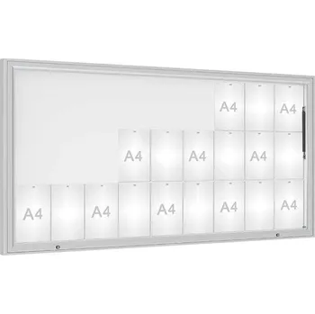 Informační tabulka Venkovní vitrína model 1000, 27 x A4, plexi, elox + doprava zdarma