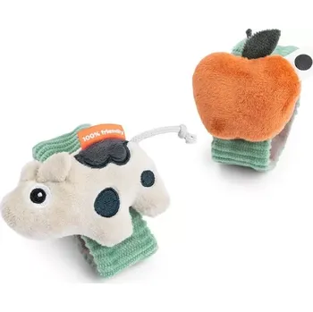 DONE BY DEER set 2ks chrastítek na zápěstí Dotti zelená