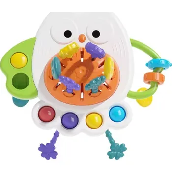 Dřevěná hračka Montessori - senzorická hračka "Sovička"