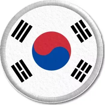 Vlajka Pelisport Korejská vlajka tištěná nášivka ø 4,5 cm