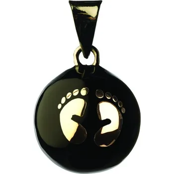 Přívěsek Bola Těhotenská rolnička ESSENTIALS Black with silver feet