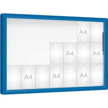 Informační tabulka Venkovní vitrína model 2000, 21 x A4, plexi, modrá + doprava zdarma